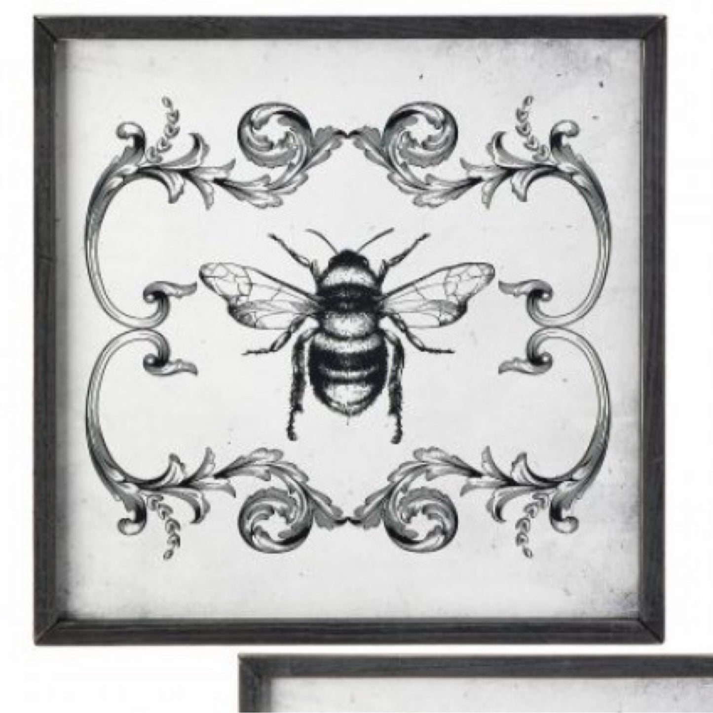 Framed MDF Bee Print 15.35”x15.35” - CancreekDesigns