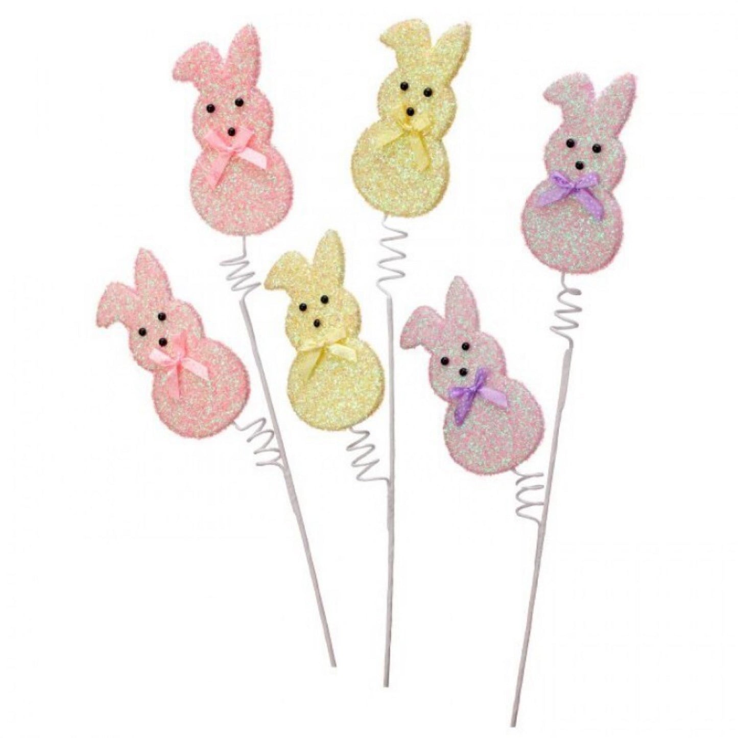 Sugared bunny peep spray 27” yellow - CancreekDesigns