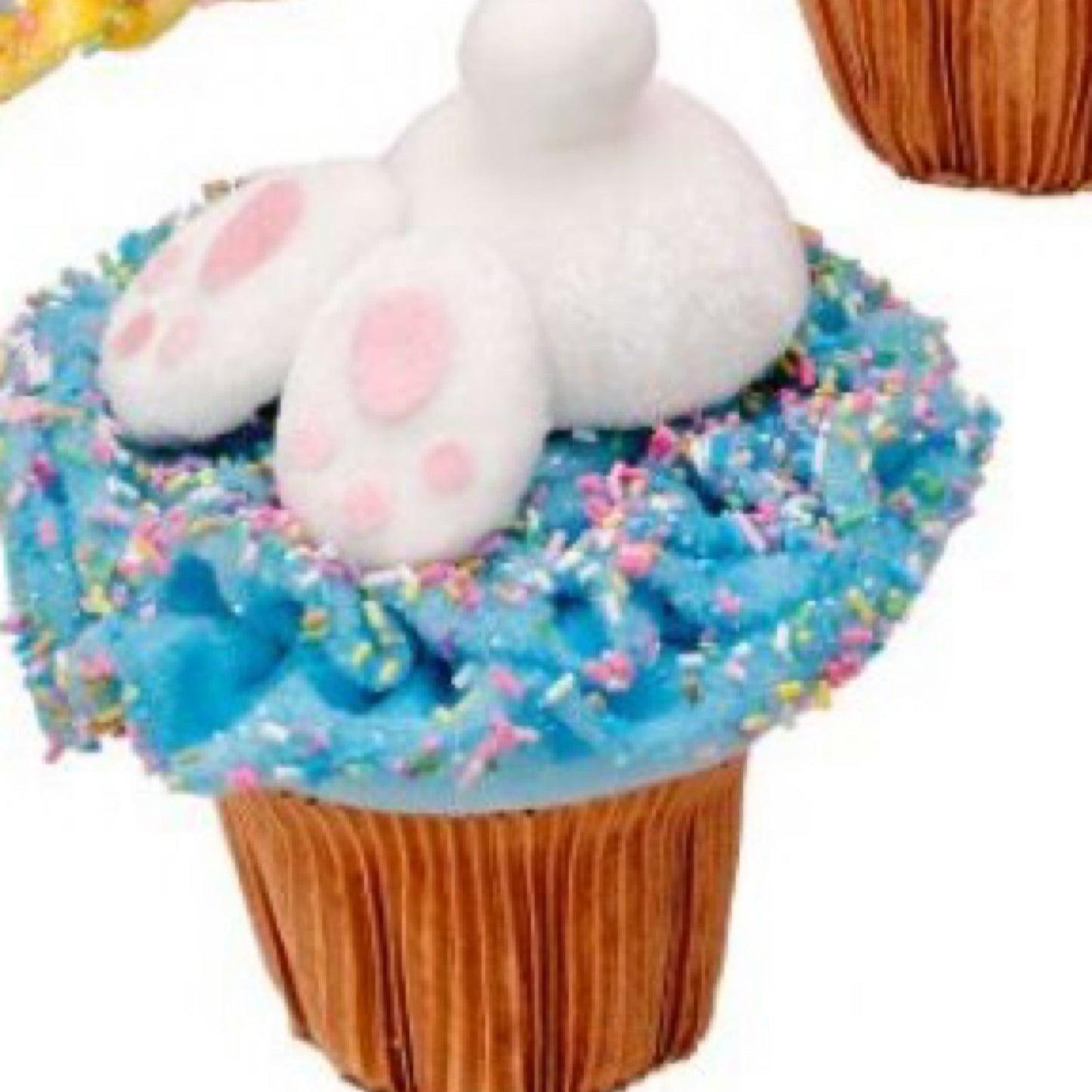 Fabric bunny butt cupcake 5.5” - CancreekDesigns
