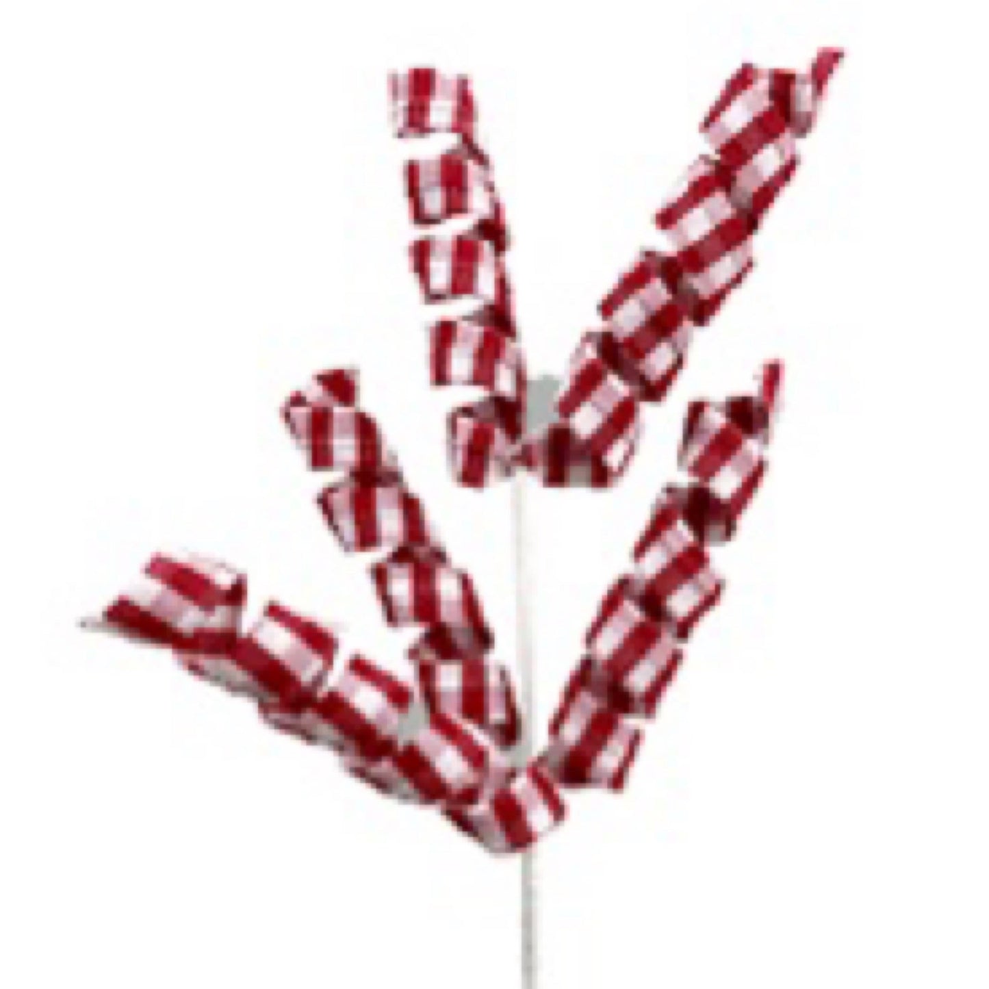 Red Gingham Curly Pick x5 H16 - CancreekDesigns
