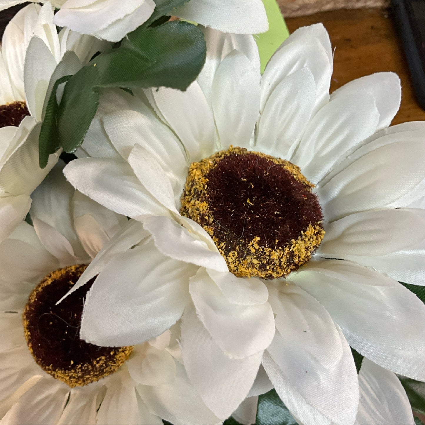 White Sunflower spray, 9 flowers per spray - CancreekDesigns