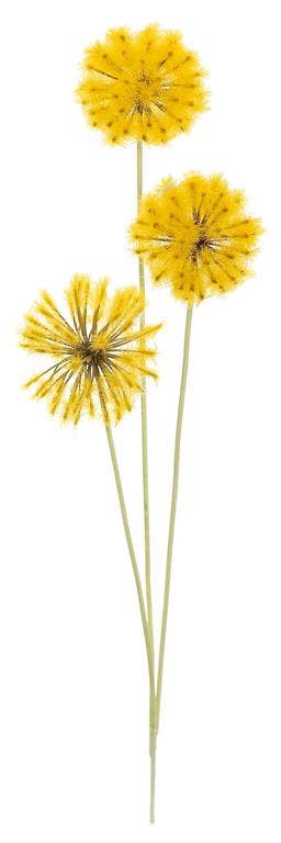 Select Artificials, Inc. - Autumn Puff Spray X3, 23.5", Gold - CancreekDesigns