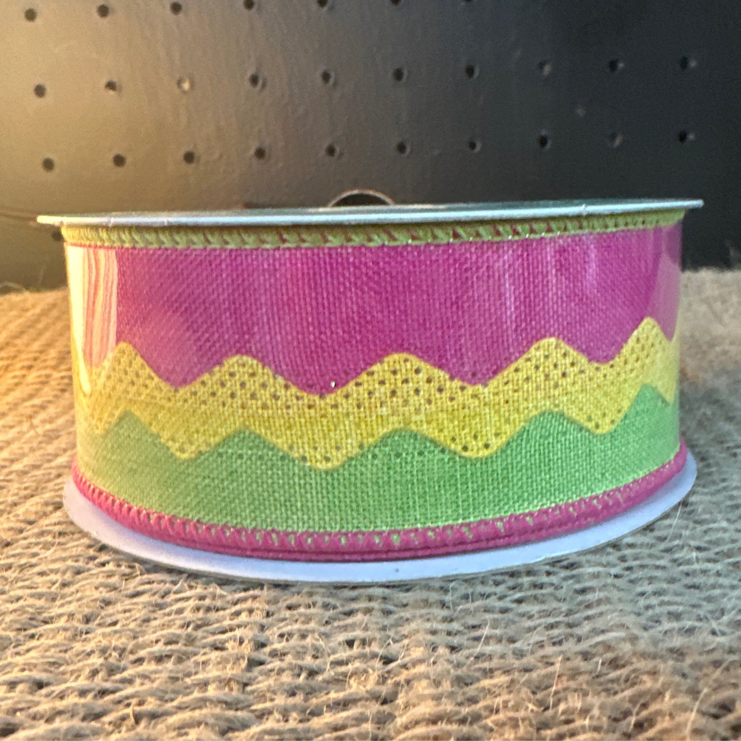 Pink / Yellow / Green Zigzag 1.5" 10 Yds - CancreekDesigns