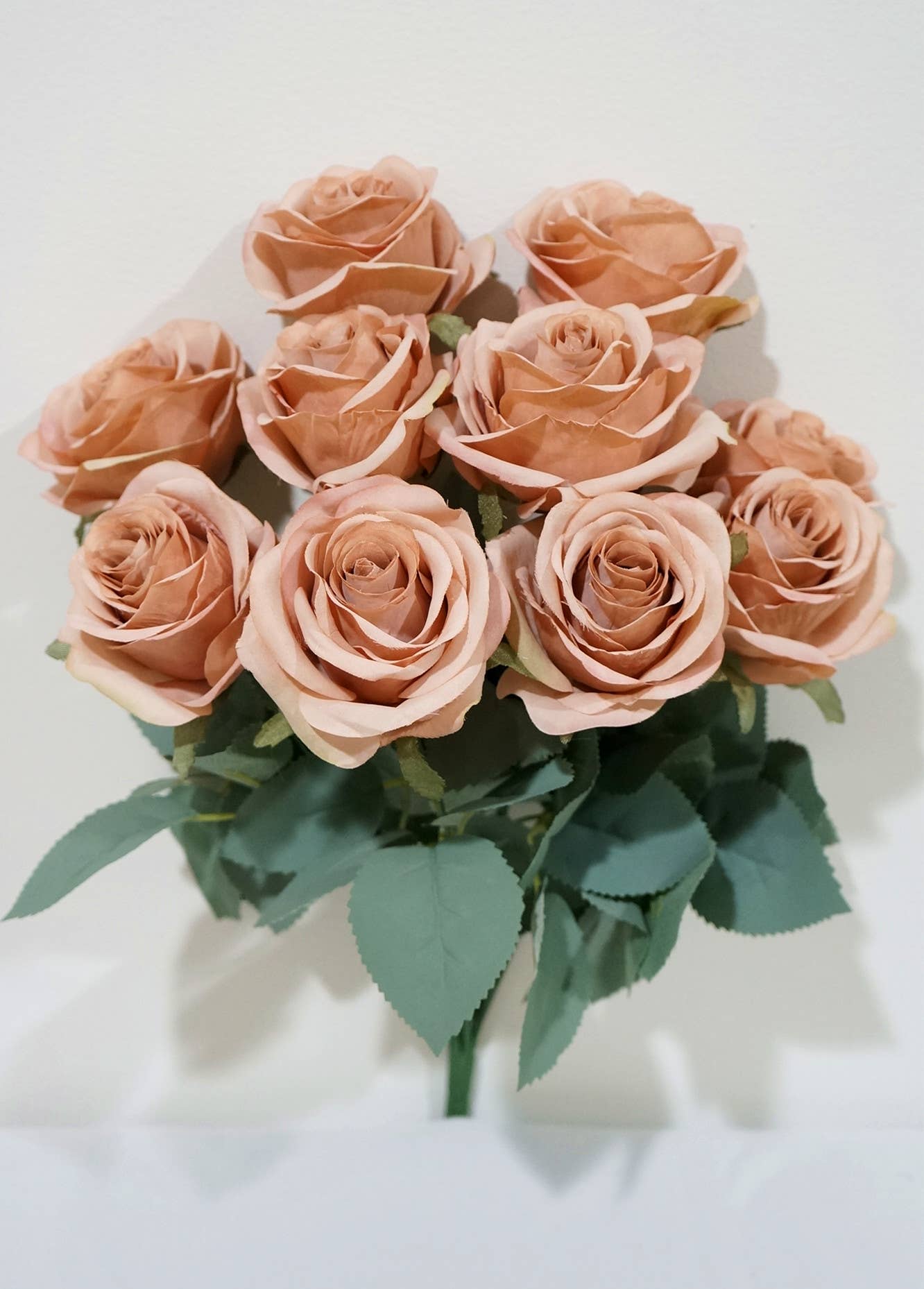 Sweet Home Deco - Princess Diana Rose Silk Artificial Flower Bunch, 10 Heads - CancreekDesigns