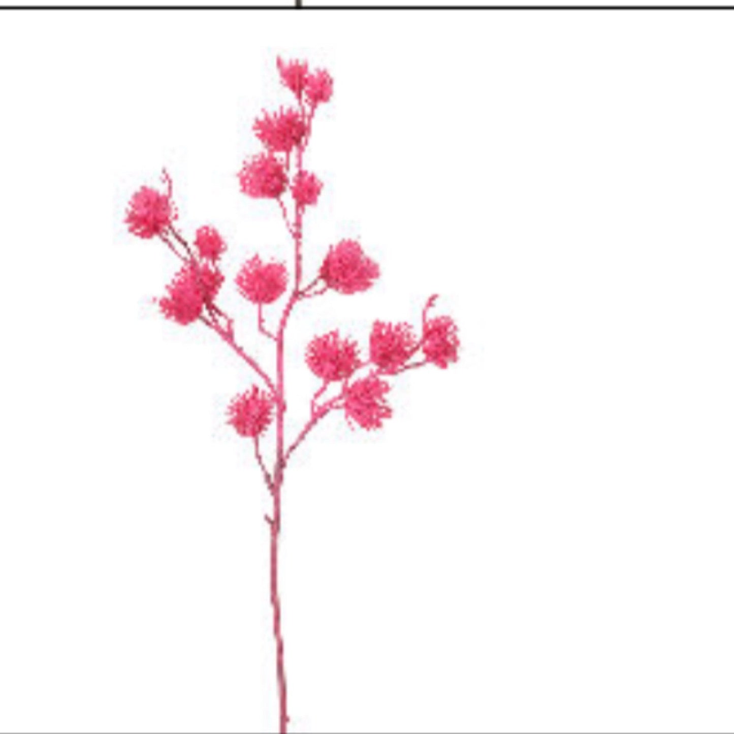 29" FLOCKED SPRUCE SPRAY; pink - CancreekDesigns