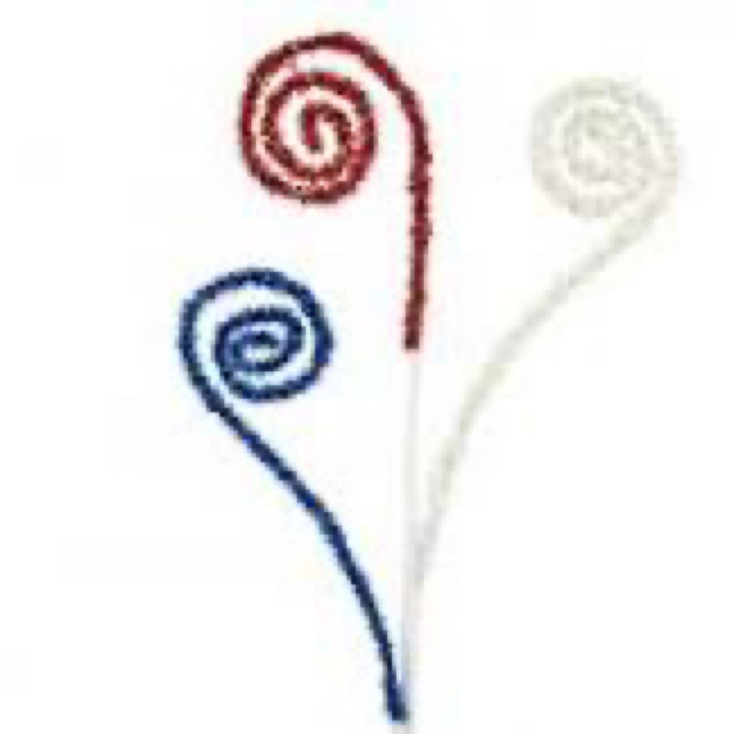 Red white and blue foil curly spray - CancreekDesigns