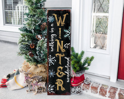 'Walking in a Winter Wonderland' Christmas Porch Sign