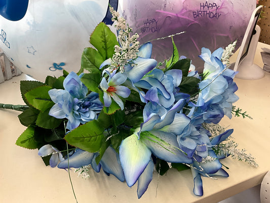 Blue Floral Spray