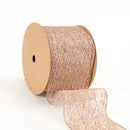4" Mesh Wired Ribbon | Rose Gold | 10 Yard Roll
