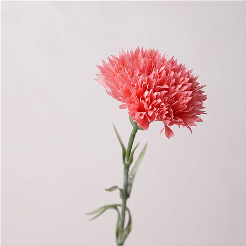 19,6" real touch Carnati flower, Silk faux flowers for Mom: Red