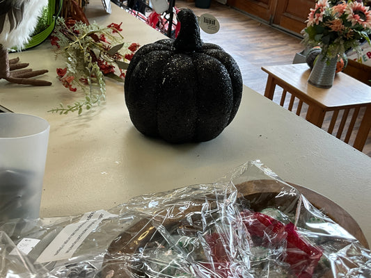5.5”D Glitter Pumpkin
