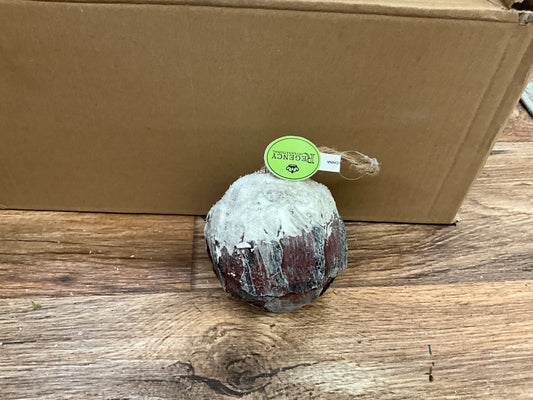 4” dark ball w/snow ￼