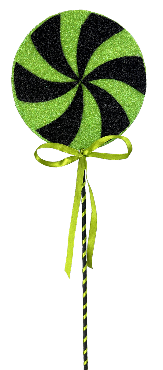 Black and Green Lollipop Pick H18xDIA5 - 57046GN