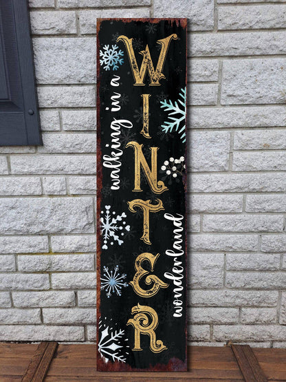 'Walking in a Winter Wonderland' Christmas Porch Sign
