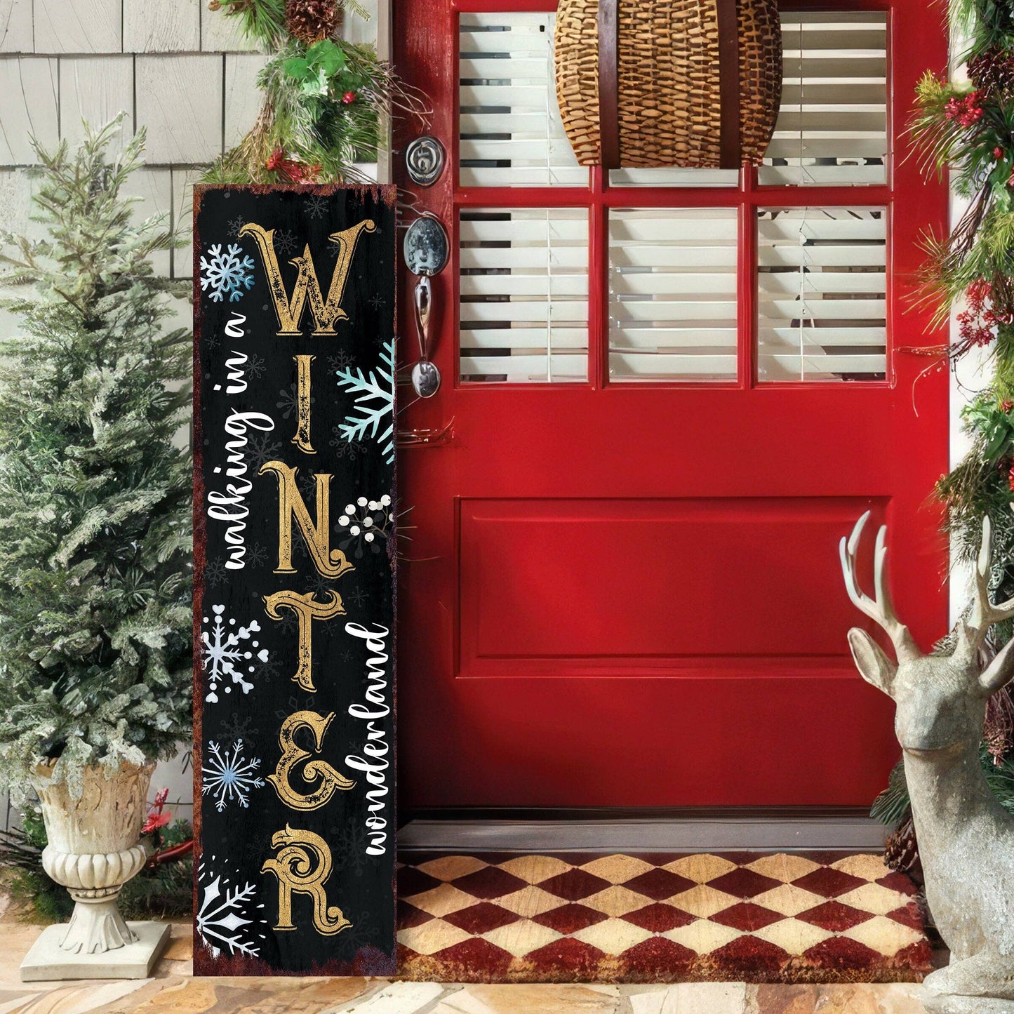 'Walking in a Winter Wonderland' Christmas Porch Sign
