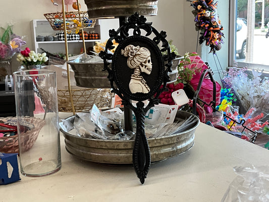 14” skeleton, hand, mirror, female