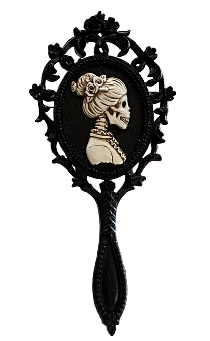 14” skeleton, hand, mirror, female