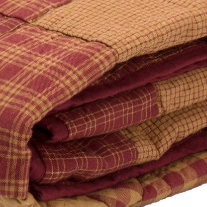 Ninepatch Star Quilted Throw 50x60
