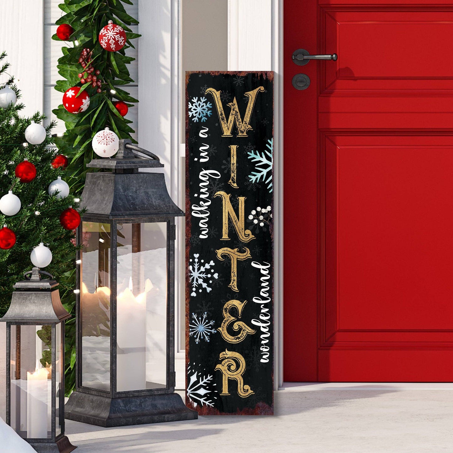 'Walking in a Winter Wonderland' Christmas Porch Sign