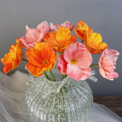 Artificial poppy flowers real touch faux flowers home decor: Pink