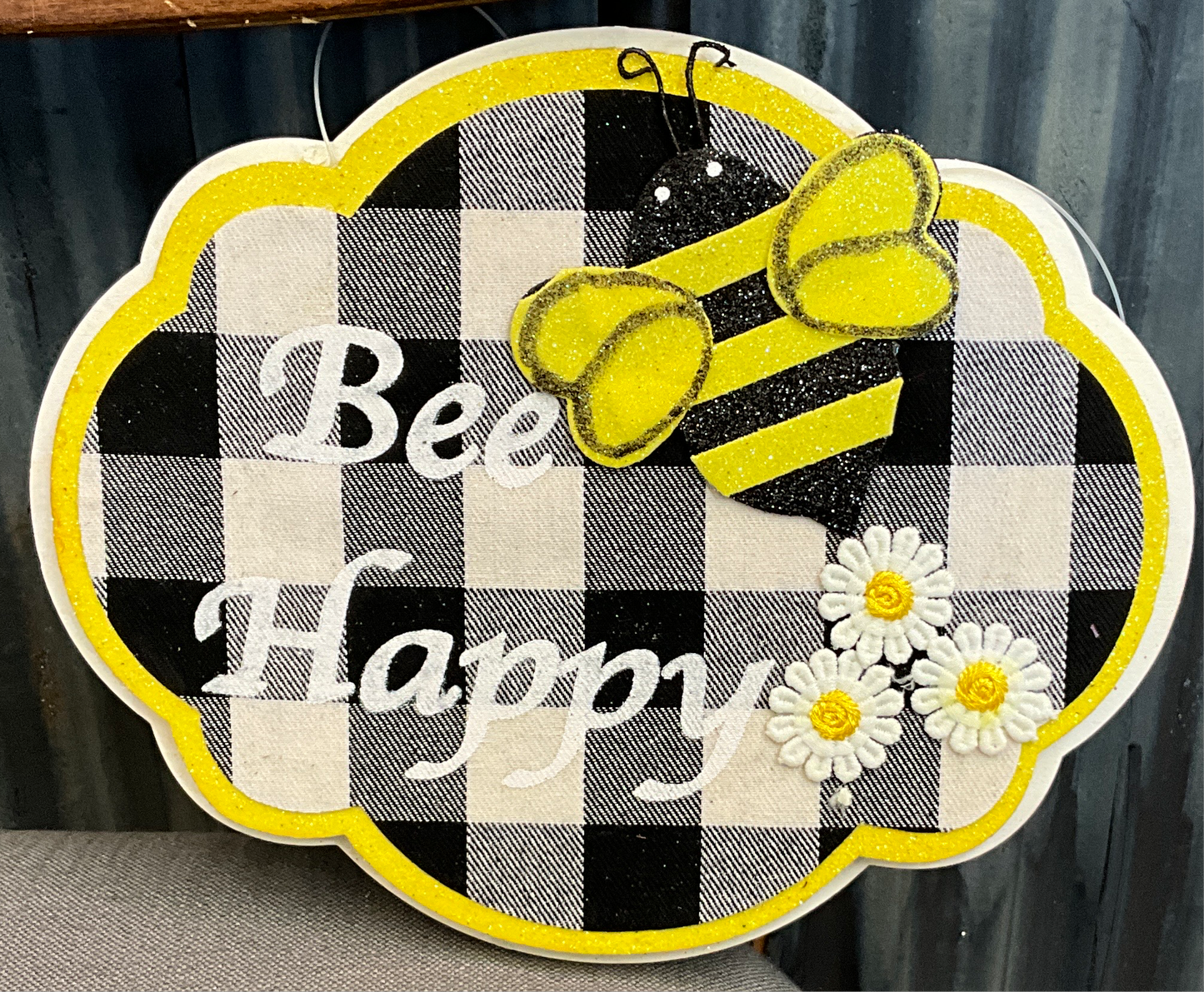 BEE HAPPY SIGN - CancreekDesigns