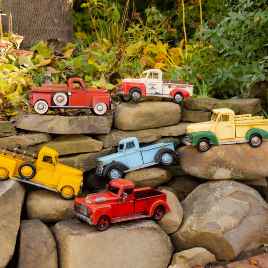 Small Vintage Iron Trucks- 6 Assorted Colors