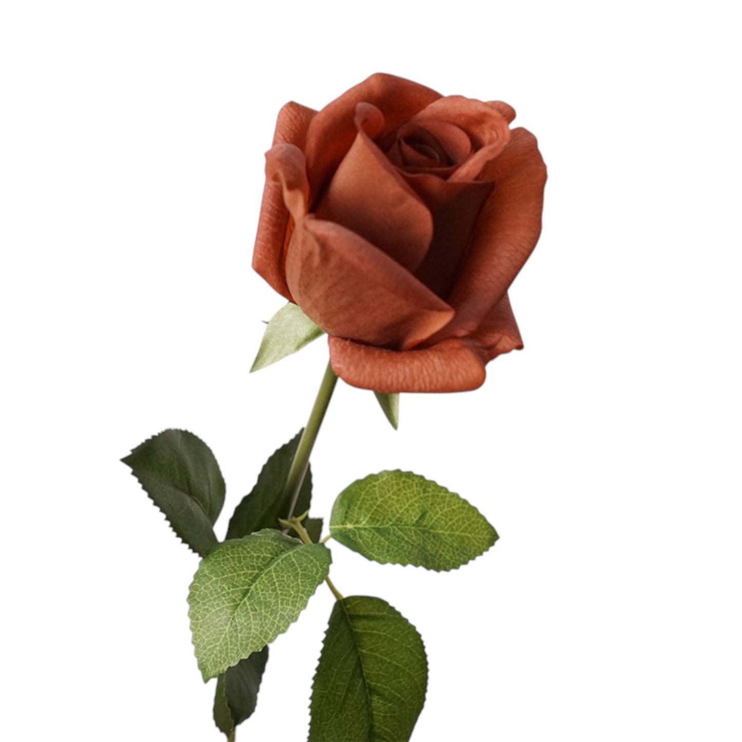 21.5" Ultra Realistic Faux Rose Stem–Moisturizing coating: Soft Yellow