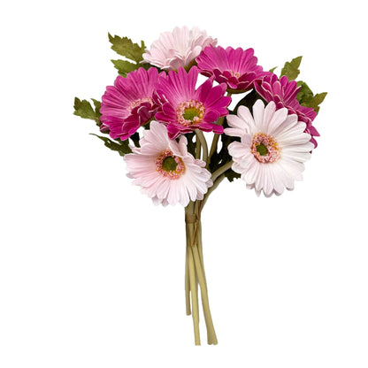 Pack of 7 stems-All Season Colorful Real Touch Daisy : White