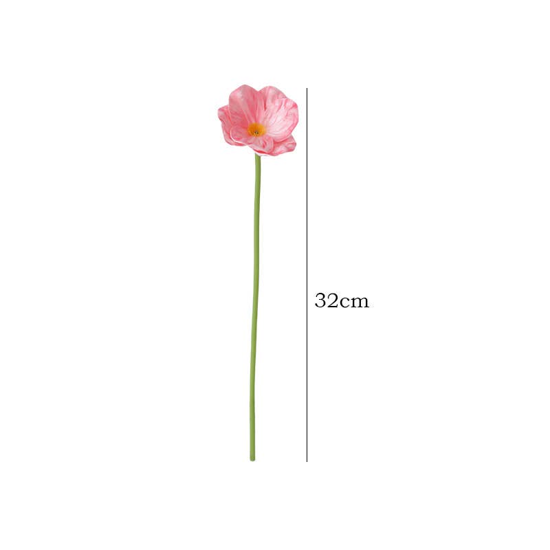 Artificial poppy flowers real touch faux flowers home decor: Yellow