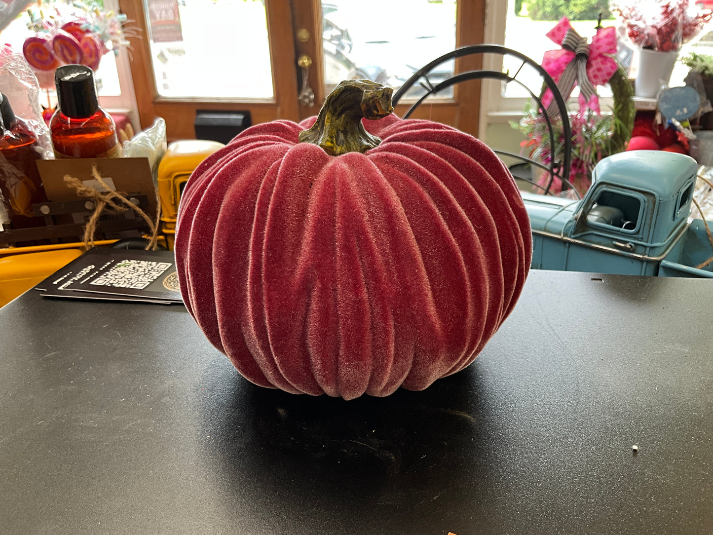 XL velvet pumpkin burgundy