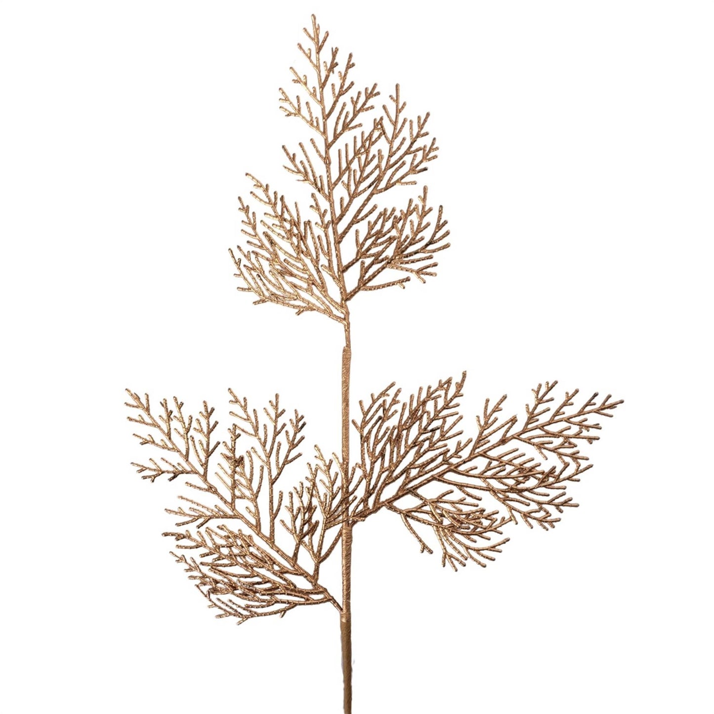 Brushed Metallic Cedar Spray - Champagne 24”