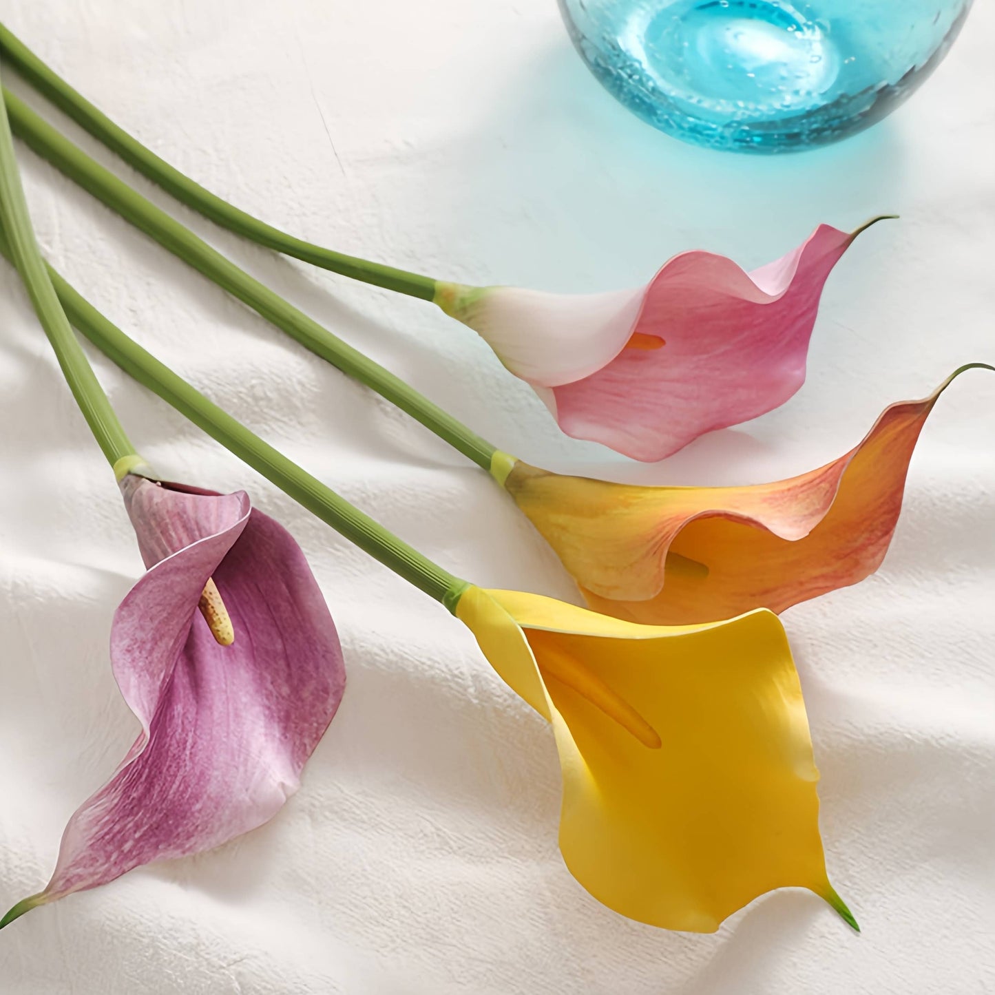 Artificial Calla lily,real touch home decor,faux flowers: Yellow