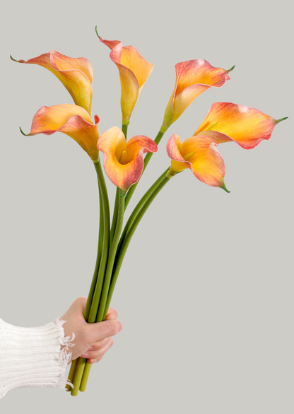 Artificial Calla lily,real touch home decor,faux flowers: Light purple