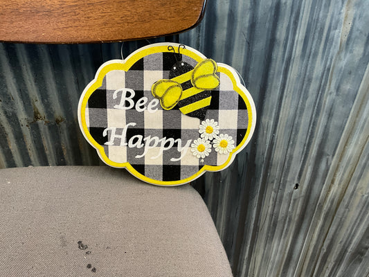 BEE HAPPY SIGN - CancreekDesigns