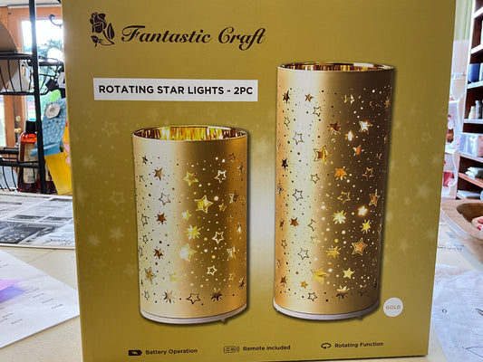 Rotating Star Light Set Gold