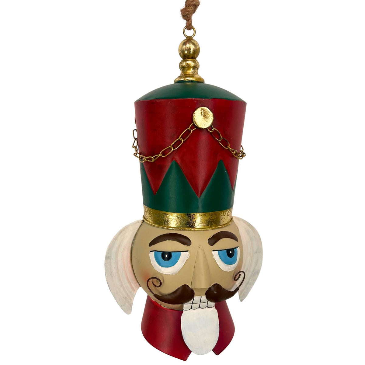 Regal Nutcracker Head Ornament Metal 20"