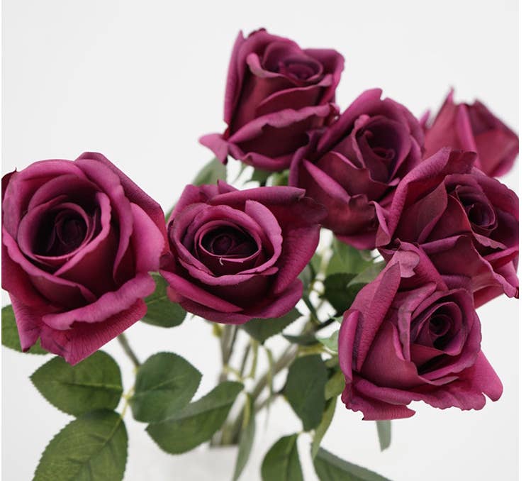 21.5" Ultra Realistic Faux Rose Stem–Moisturizing coating: Soft Yellow