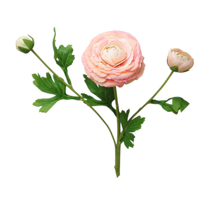 18"-Ultra Realistic Artificial Real Touch Ranunculus: Coral