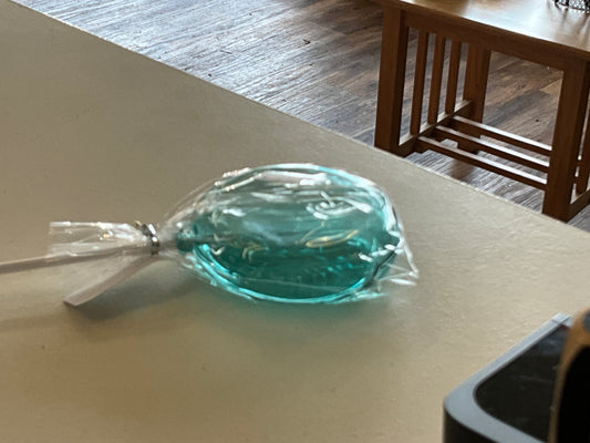Blue plastic lollipop