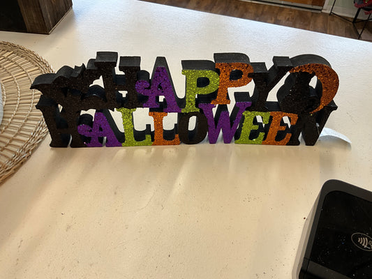 happy Halloween foam sign