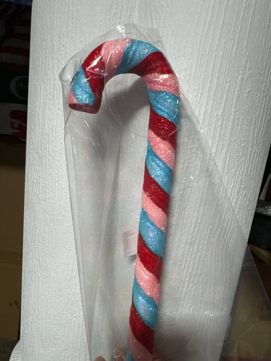 Red pink blue candy cane