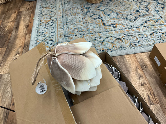 8” foam pinecone /cream ￼