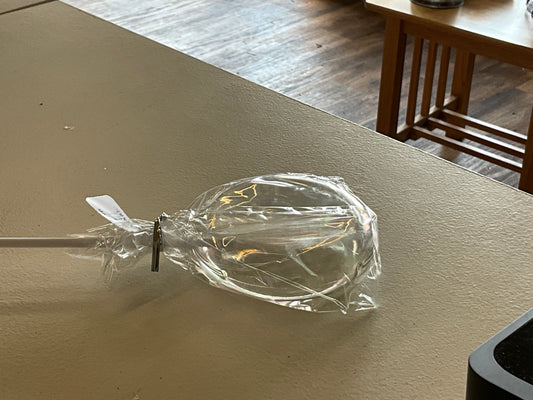 ￼ Clear plastic lollipop
