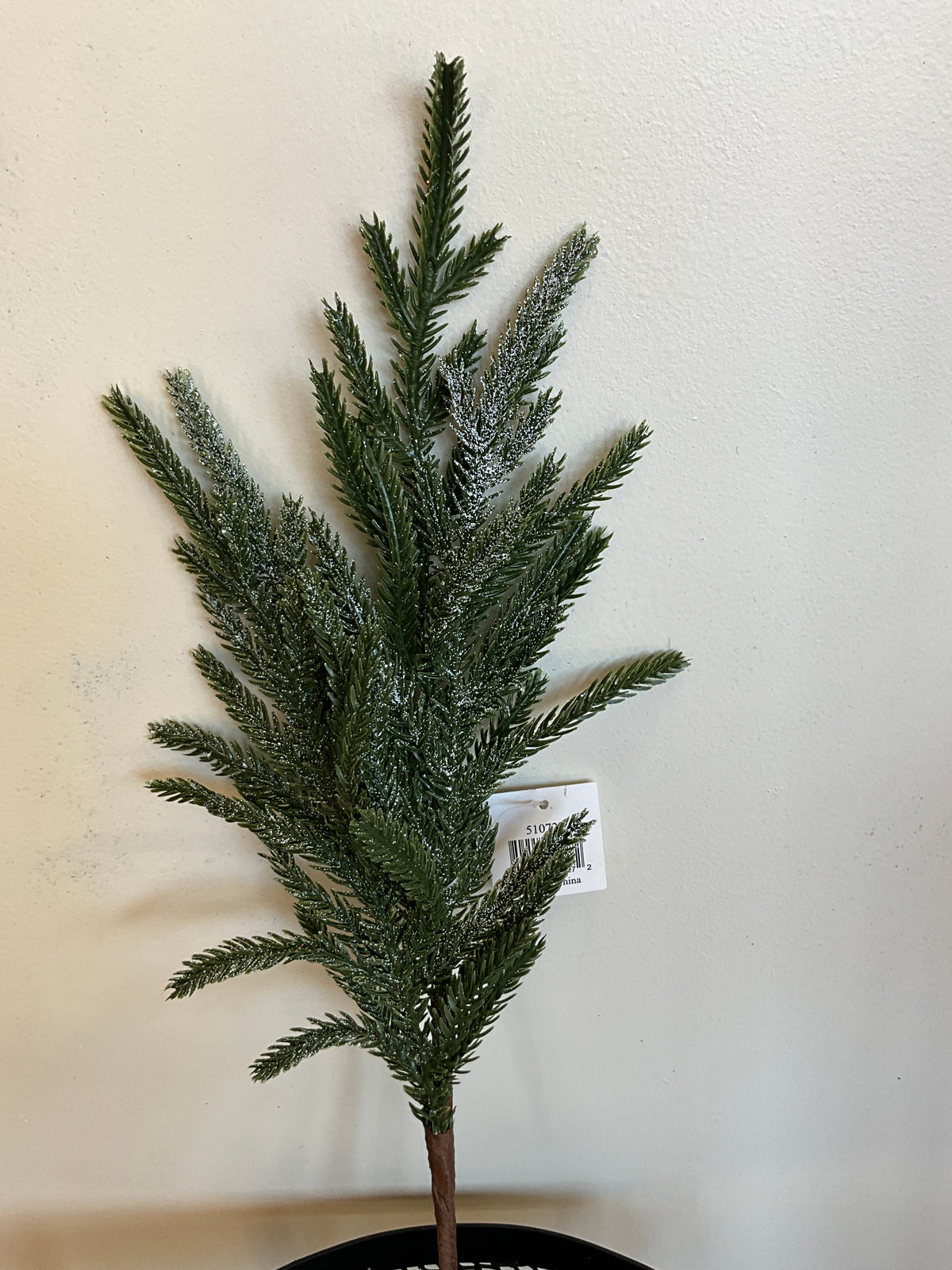 Snowy Sparkle Real Touch Norfolk Pine