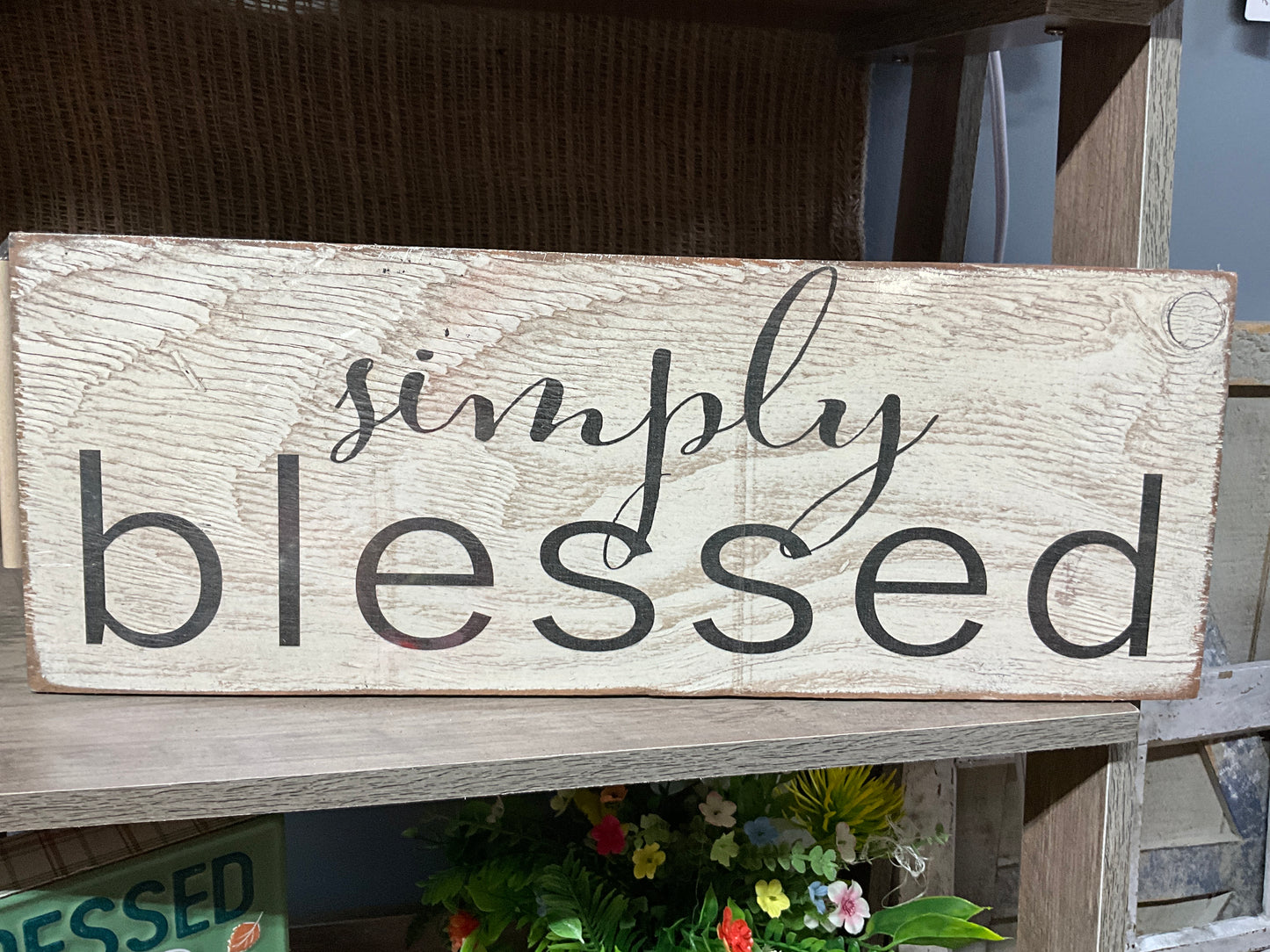 Simply Blessed Sign