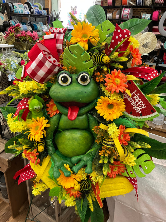 Custom Frog Wreath