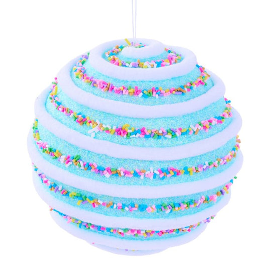 Candy Sprinkle Swirl Ball Ornament