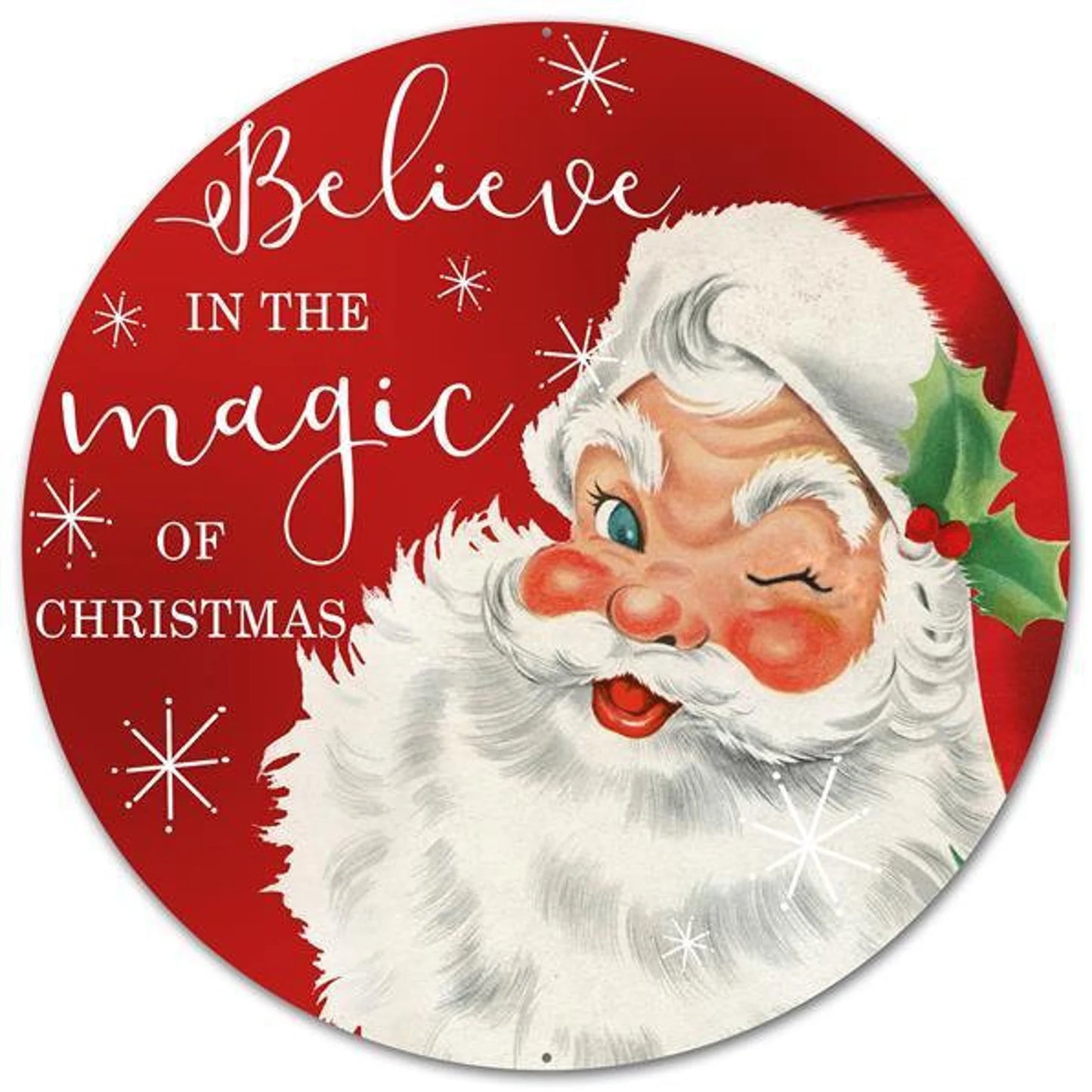 Metal Sign “Believe In The Magic Of Christmas”