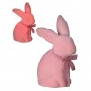 15.5" LED/BTY/TMR FLOCKED BUNNY