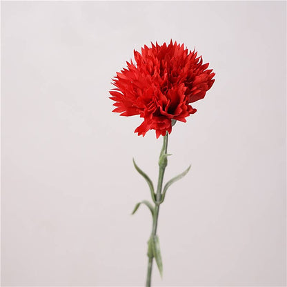 19,6" real touch Carnati flower, Silk faux flowers for Mom: Red
